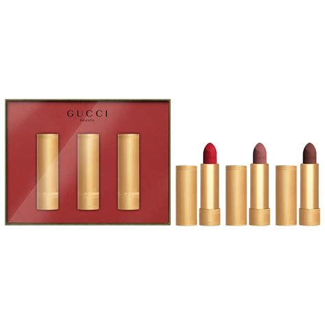 gucci velvet matte lipstick set|gucci long lasting satin lipstick.